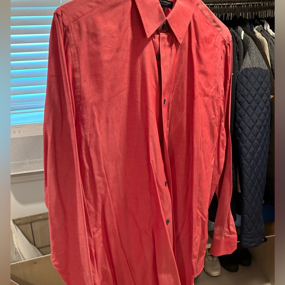 Banana Republic Stretch Slim Fit Dress Shirt, M
